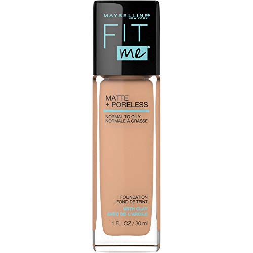 Maybelline Fit Me Matte + Poreless Liquid Foundation Makeup, Sun Beige, 1 fl; oz; Oil-Free Foundation