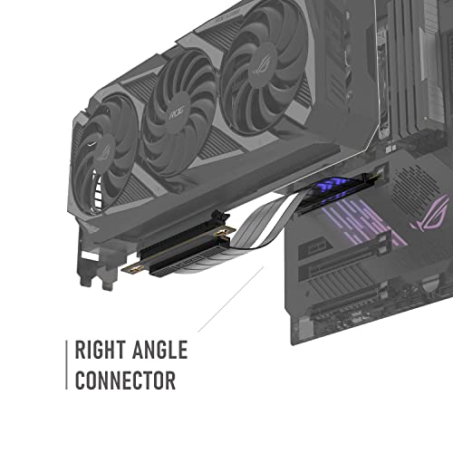 Cable Elevador PCIe Gen 4 16x GPU Tarjeta Extensión 30cm Ángulo Recto 4