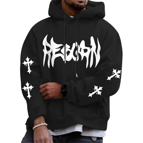 Christian Hoodies for Men Vintage Religious Faith Jesus Sweatshirts Cross Bible Verse Streetwear Hoodie Pullovers