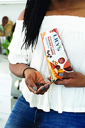 Semi-Sweet Chocolate Style Baking Chips By Lily's Sweets | Stevia Sweetened, No Added Sugar, Low-Carb, Keto-Friendly | 9Oz, Pack Of 12 #TOP4