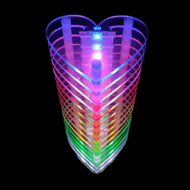 LED Audio Light DIY Electronic Kits PP16LED-HEART
