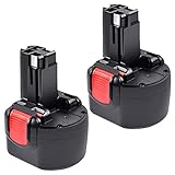 SHGEEN [2Stück] BAT048 9.6V 3.0Ah Ersatzakku Für Bosch 9.6V BAT048 BAT100 BAT119 2607335272 2607335461 PSR960 GSR9.6 GDR 9.6V