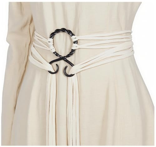 keland Ceinture viking en forme de croix troll, accessoire médiéval, pour femme, beige, taille unique