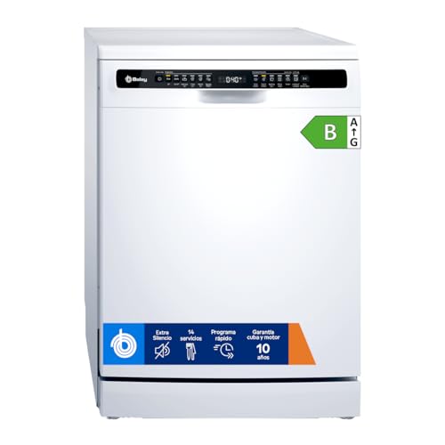Balay, Lavavajillas Libre Instalación, 60 cm. de ancho, 14 servicios, Home Connect, Función Media Carga, Función Pausa+Carga, Blanco, 3VS6361BP