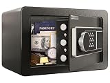 YEETENOLOV Small Safe Box for Home, Keyless Digital Security Safe with Front Battery Compartment and 3 Steel Locking Bolts, Wall Mount Safe for Cash, Jewelry, Passports and Valuables