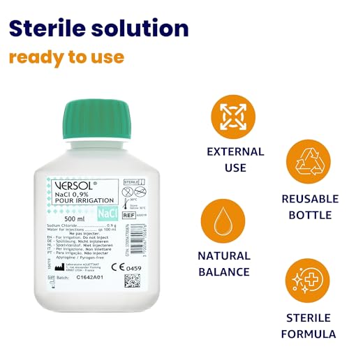 Solution saline Versol NaCl 0,9% en format familial de 3 bouteilles de 500 ml - 3