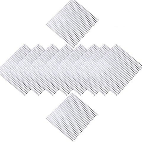 Flower Pot Hole Mesh Pad, zosenda 20 Pcs 10 x 10 cm Glass Fiber Square Bonsai Pot Bottom Grid Mat Mesh, Garden Plant Drainage Screens Breathable Gasket to Prevent Rotting Roots Soil Loss Cover