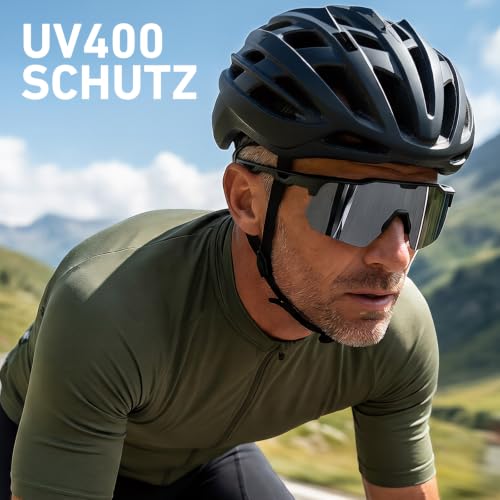 HAAYOT Schnelle Brille, Sportbrille, Fahrradbrille für Herren und Damen – 24g leichter TR-90-Rahmen, polarisiert und UV400… – Ansicht 2