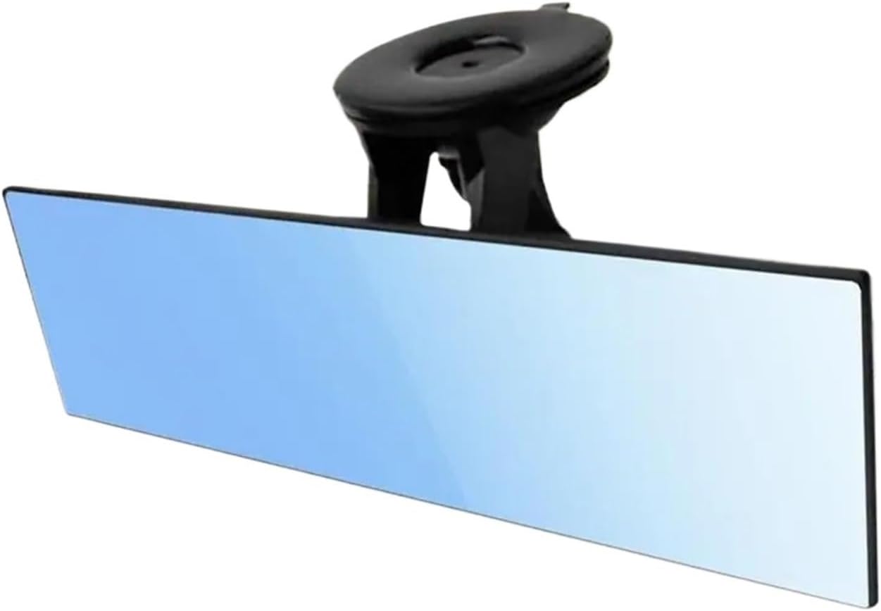 Interior Rearview Mirror Car Mirror Interior Suction Cup Blue Rearview Mirrors Auto Rear View Mirror Anti-Glare Wide-Angle Mirror