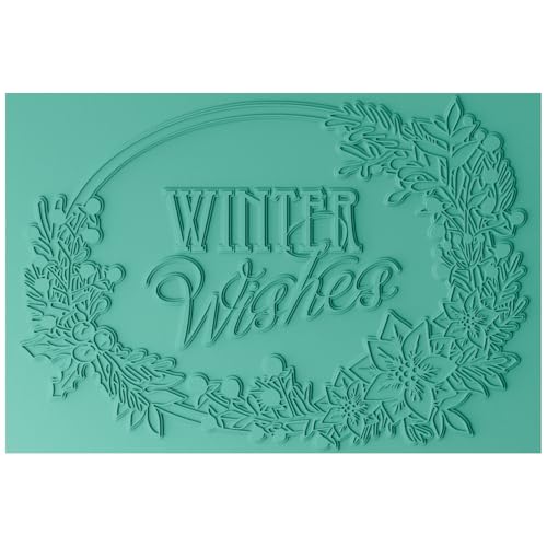 Sizzix 3-D Textured Impressions Embossing Folder Winter Wishes by Jen Long