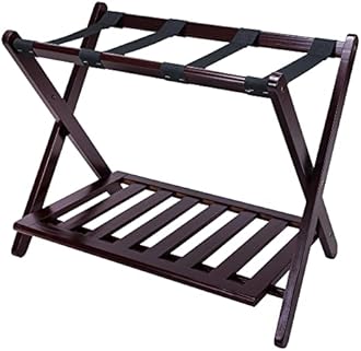 Casual Home Luggage Rack with Shelf, Espresso