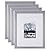 Egofine 11x14 Picture Frames, 4 Pack Display Pictures 5x7/8x10 with Mat or 11x14 Without Mat Made of Solid Wood for Table Top Display and Wall Mounting Photo Frame, Light Gray