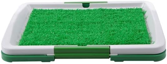 justone choice Dog Litter Box Pad Potty Training Synthetic Grass Mesh Tray 3 Layer Pet Toilet for Dogs Indoor Outdoor Use