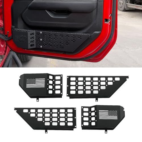 SUNPIE Metal Front Door Storage Pocket Storage Box Door Side Insert Organizer Box Pockets Compatible with 2018-2025 Wrangler JL 2/4 Door Compatible with Jeep JL Accessories 2PCS