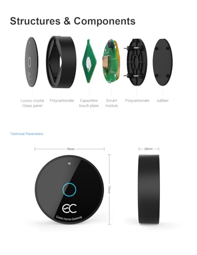 LIVOLO Intelligentes Gateway für Zuhause, EC-Steuerungssystem, Home-Hub, Schwarz