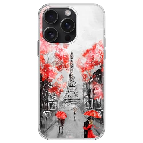 Coque iPhone 15 Pro transparente Pretty Paris idée cadeau anniversaire