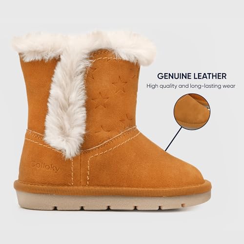 Girls Winter Boots – Faux Fur Lining, Durable Eco-Leather, Easy Hook-and-Loop Closure, Stylish and Warm for Toddlers4