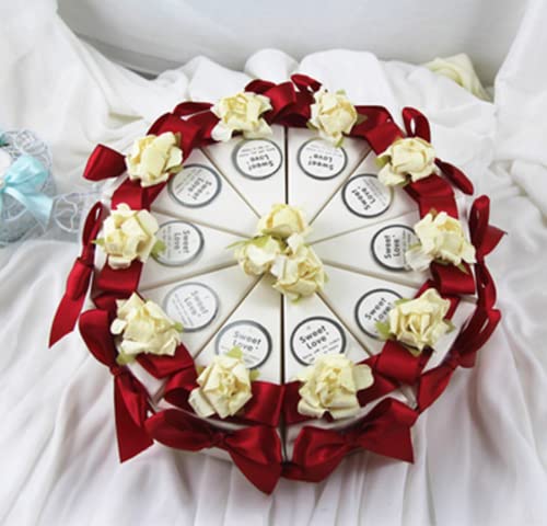 Feestelijke Papieren Geschenkdoos, Bruiloft Halloween Driehoek Taartvorm Snoepdoos 5st - Afbeelding 4