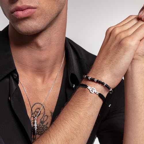 image for SmileBelle Music Gifts for Men and Women, Black Music Bracelet as Teac