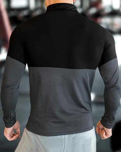 Image of Noble Monk Men's Active wear Regular Fit T Shirt |Full Sleeves |Casual T-Shirt for Men
