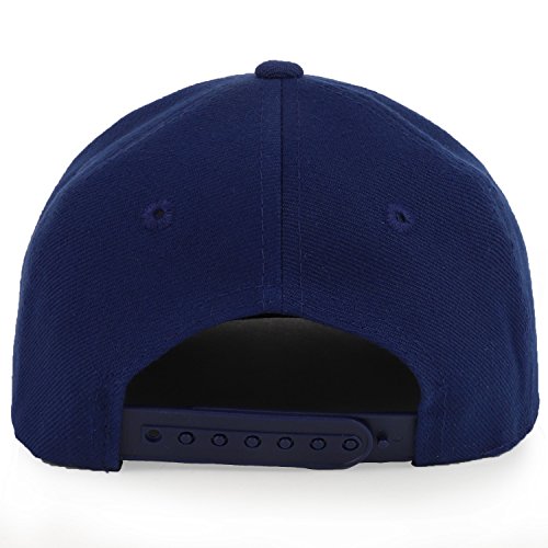 Trendy Apparel Shop Infant To Toddler Kid's Plain Structured Flatbill Snapback Cap - Navy #TOP2