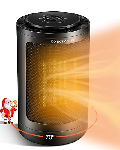 Space Heater, 1500w Space Heaters for Indoor Use Portable Heater With Thermostat, Ptc Fast Heating Ceramic Room Small Heater with Suitable for Heating and Fan Modes for Bedroom, Desk Heater for Office