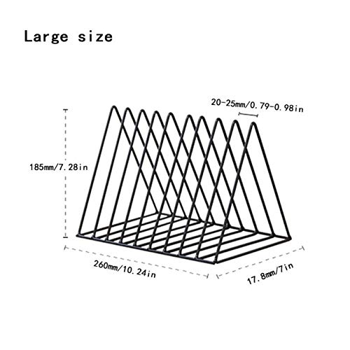 Porte-disques en fer forgé triangle doré de taille S au design épuré