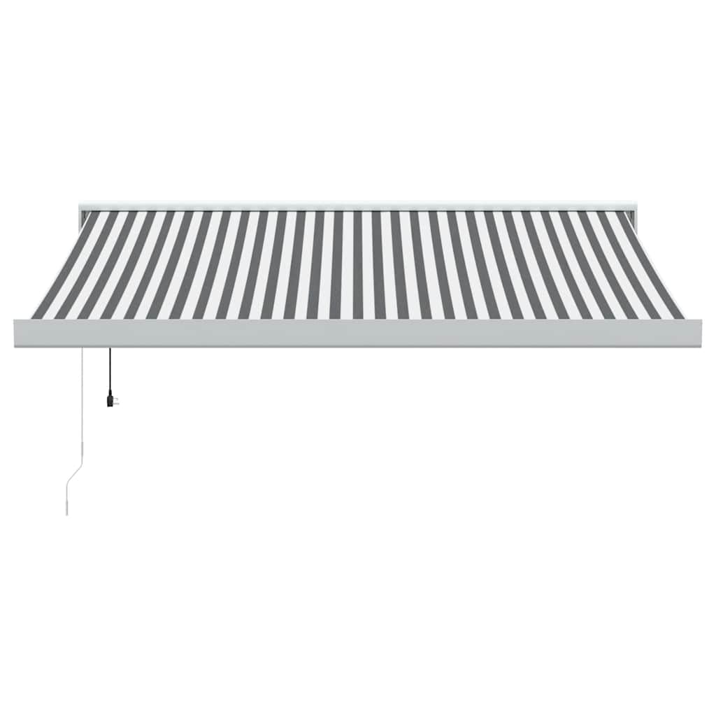Toldo de brazo articulado de 3,5 x 2,5 m, aluminio y poliéster UV, montaje en pared, balcón y terraza