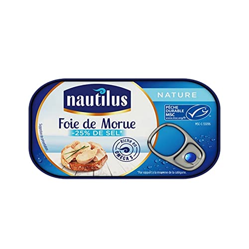 NAUTILUS - Foie De Morue Nature 120G - Lot De 4