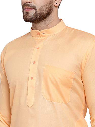 Image of Jompers Men's Cotton Regular Fit Solid Kurtas