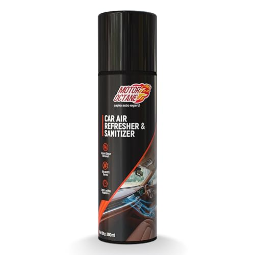 Image of Car Air Refresher & Sanitizer Spray | 200ml (165g) | AC Disinfectant, Sanitizes Cabin, Eliminates Odour, Refreshing Citrus Fragrance, Fresh New Car Smell | Single-Use Pack