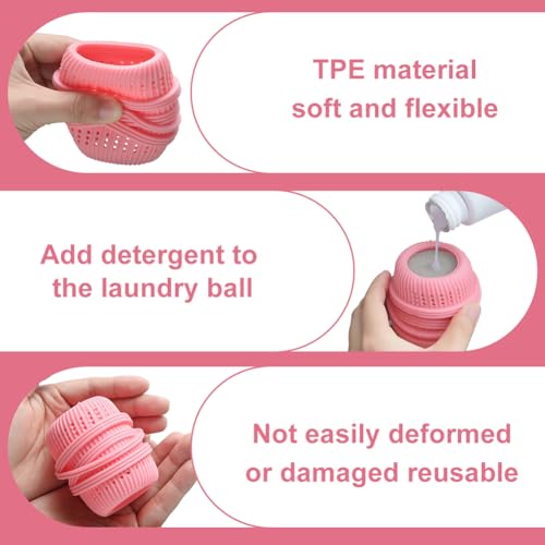 3pcs/Set Washing Machine Laundry Ball, Fabric Softener Dispenser, Reusable Laundry Sponge Ball for Washer, Dryer, Household Substitute - Thumbnail 4