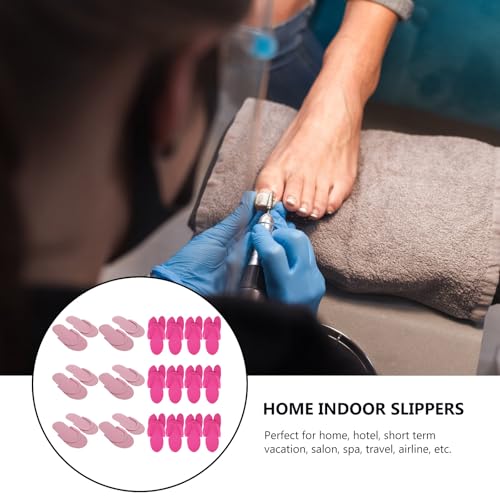 12 works Disposable Slippers Slides Shoes for Women Shower Sand Pedicure Slipper Non Skid Slippers for Women Ladies Disposable Flip-flops Miss Eva Fold Sandals - Image 4