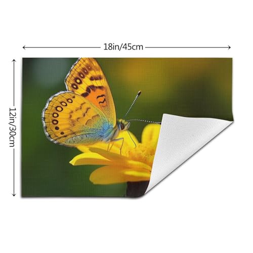 Sets de table de qualité supérieure en vinyle PVC tissé jaune antidérapant pour table chic
