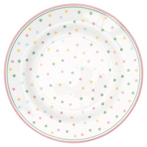 Preisvergleich Produktbild GreenGate - Teller, Kuchenteller, Frühstücksteller - Bonnie - Keramik - weiß - D: 15 cm