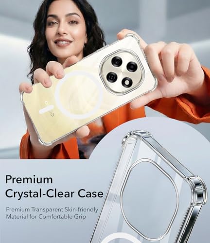 Image of Jkobi Shockproof Crystal-Clear Back Cover for Oppo F31 Pro (Magsafe Wireless Support | Drop & Camera Protection | Hard Polycarbonate)