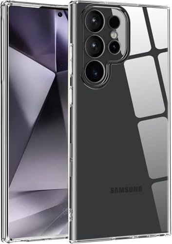 Image of REALCASE Silicone Samsung S24 Ultra 5G Back Cover Case, Scratch Resistant Protective Crystal Clear Transparent Shock Proof Bumper Back Cover Case for Samsung Galaxy S24 Ultra 5G