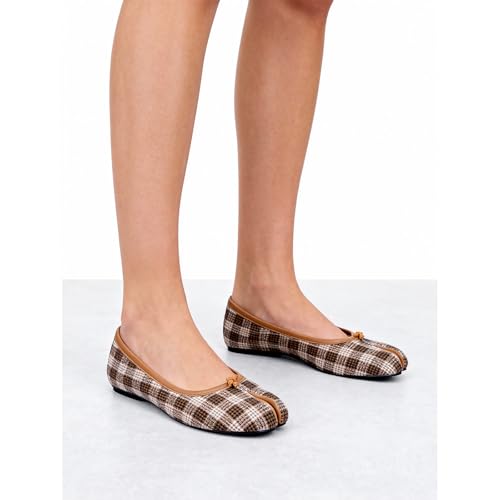 Image of Tabi Shoes Women Split Toe Shoes Wide Width Ballet Flats Comfort Casual Work Shoes for Women Office