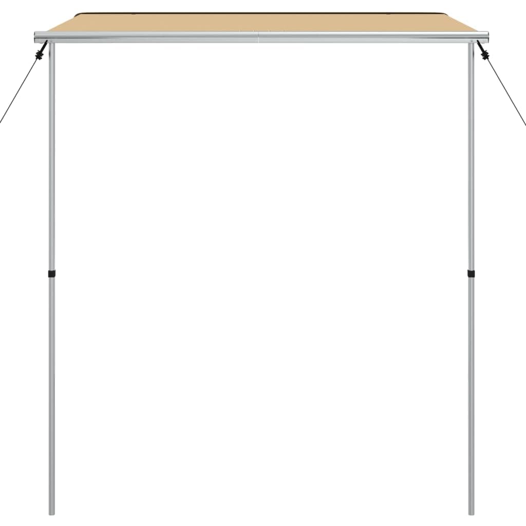 Beige Caravan Awning, x x m, Aluminum Frame, Polyester PVC, UV Protection, Waterproof Storage Bag, for Camping, Outdoor Trips, Festivals