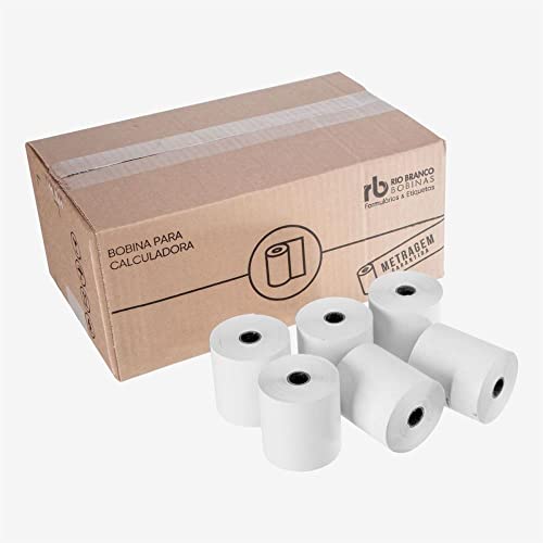 Bobina Para Calculadora, Maxprint, 57 mm x 30 Metros, 1 Via, Branca, Caixa com 30