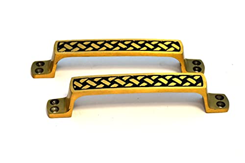 Image of Door Handle Cool Door Handles for Main Door Aluminum (7 Inch), Antique- Finish Door Handles for Home and Office for Wooden & Glass Door Handle, Pull Door Handle (Pack of 1 Pair, Chatai)