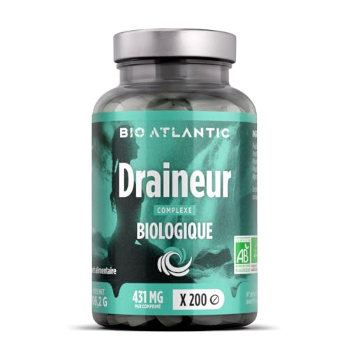 Complexe de plantes - Draineur Bio - 431 mg - Pissenlit, Artichaut, Radis noir, Aubier de Tilleul - 200 comprimés