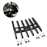 HTTMT MT502-07-BK-NO SKULL Stealth Top Luggage Rail Rack Compatible with Harley Touring Tour Paks St