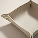 OLETHA Small Foldable Valet Tray - Aesthetic Desk Organizer for Home, Office & Travel - Portable Catch All Bowl for Keys, Jewelry & Essentials - Light Taupe