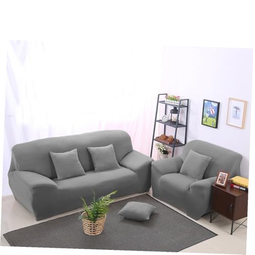 Funda para sofá elástica gris antideslizante con ajuste total 4