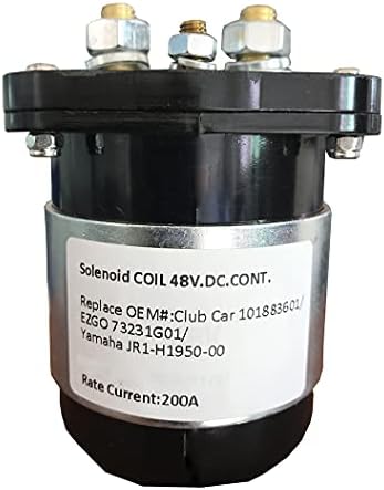 Golf Cart Relay Assembly | Relay Assembly 48V Starter Solenoid Replaces Club Car: 101883601, E-Z-Go: 73231G01, Yamaha: JR1-H1950-00