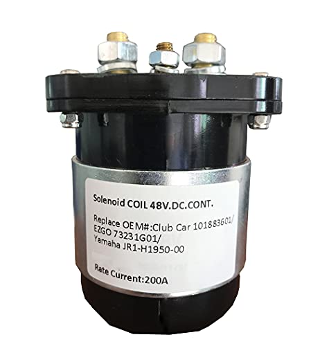 Golf Cart Relay Assembly | Relay Assembly 48V Starter Solenoid Replaces Club Car: 101883601, E-Z-Go: 73231G01, Yamaha: Jr1-H1950-00 #TOP25