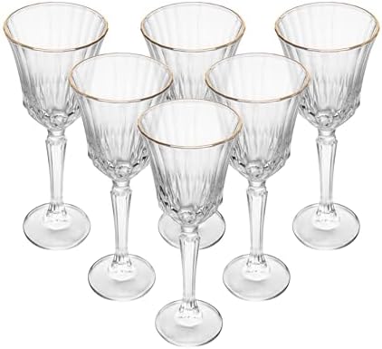 WOLFF - Conjunto de 6 Taças de Vinho Belle Jour com Fio de Ouro 2...