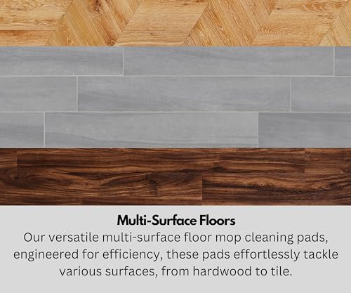 Bona Microfiber Cleaning Pad Anti-Bacterial | Reusable Mop Head for Wood, Tile, Marble, Granite, Vinyl, Laminate Floors | Washable, Wet & Dry Use | Scratch-Free, High Absorbent Replacement Pad