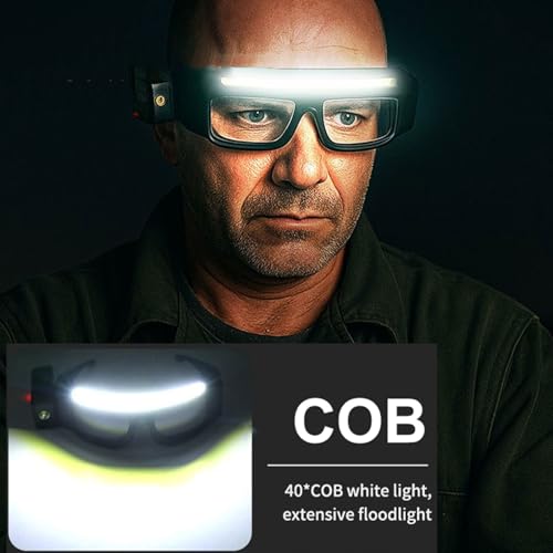 Lunettes de sécurité avec lumières de type C pour cyclisme et soudure